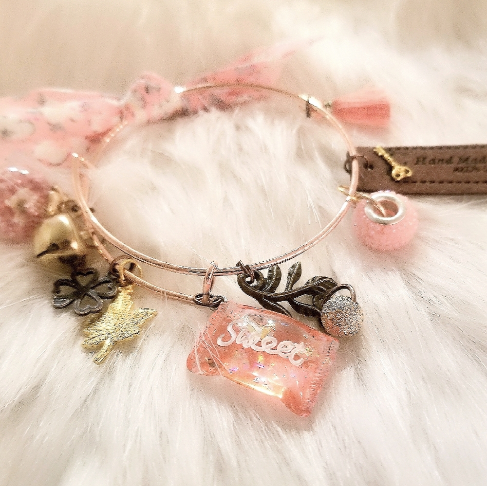 TEESAN MAKE A STATEMENT Japanese Handmade Rose Gold Sweet Candy Bangle